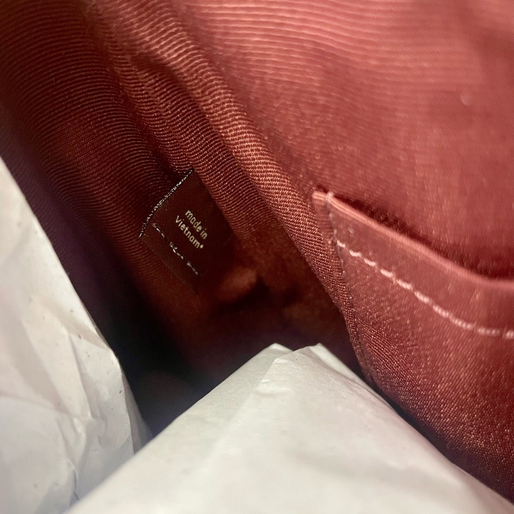 Coach Teri Shoulder Crossbody Bag In Signature Denim CDE43 Denim Silver/True Red - Picture 10 of 11